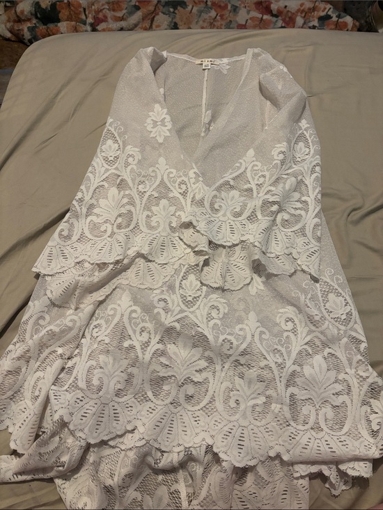 Mi ami Sweaters - miami White Lace Tiered Crochet Cardigan